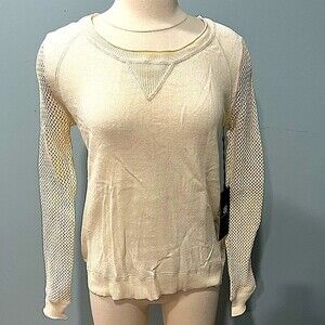 NWT Rock & Republic Birch Classic Rock Mesh Open Knit Sweater Size Small
